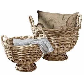 Loberon Dekokorb 2er Set Bunyan 2-tlg. braun