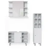 Vicco Badmöbel-Set Fynn, 3 Teile, mit Midischrank Tür groß,