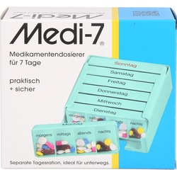 Medi-7, Medikamentenbox, Medikamentendosierer türkis