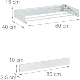 Relaxdays Wandtrockner 4 m weiß
