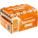 Jägermeister ORANGE – 24 x 0,02l Premium Kräuterlikör Shots 33% Vol. – Fruchtig-frisch mit Citrusöl-Extrakt aus sonnengereiften sizilianischen Orangen – 56 erlesene Kräuter