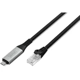 Digitus USB-C auf RJ45 Adapter 5 m Schwarz