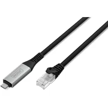 Digitus USB-C auf RJ45 Adapter 5 m Schwarz