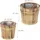 Relaxdays Holz Blumentopf 2-tlg. tannenholz natur