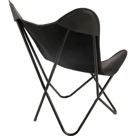 Lesli Living Buffalo Gartenstuhl 75 x 75 x 87 cm schwarz klappbar