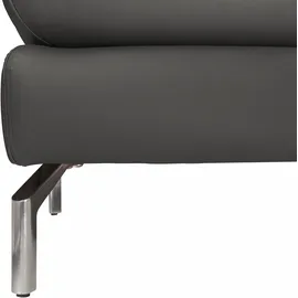 Calia Italia Hocker Dave mit edlem Metallfuß 95 x 42 x 68 cm Grau