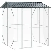 vidaXL Vogelkäfig Anthrazit 215 x 208 x 247 cm