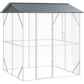 vidaXL Vogelkäfig Anthrazit 215 x 208 x 247 cm