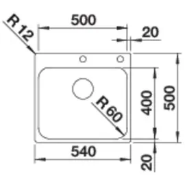 Blanco SUPRA 500-IF/A Edelstahl Bürstfinish m.AF