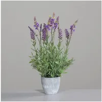 Seidenblumen Roß Lavendelbusch im Dekotopf DP Kunstblumen Kunstpflanzen künstlicher