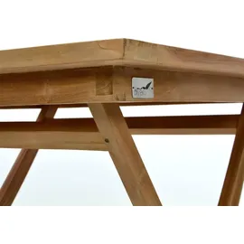 VCM Gartentisch 80 x 80 x 75 cm Braun