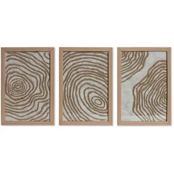 3-teiliges Bilderset Home ESPRIT Modern Weiß/Natur, 20 x 30 cm