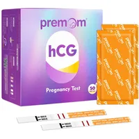 Premom 50 x Schwangerschaftstest Frühtest 10 miu/ml - Empfindlicher Pregnancy Test - Frühschwangerschaftstest Streifen mit Hochpräzise | Zuverlässiger Frühtest Schwangerschaft