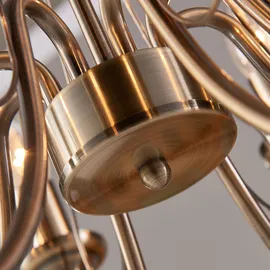 LINDBY Kronleuchter Marnia aus Metall Antik in Bronze / altmessing, für Wohnzimmer, Esszimmer, Von Lindby