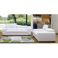 JVmoebel Sofa Sofagarnitur Design Couch 3+2 Set Polster Leder Sofa Wohnzimmer Garnituren 2280 weiß