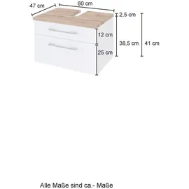 Held Davos 60 x 47 x 41 cm weiß/matt weiß