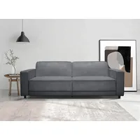 dorel home »Allie Schlafsofa 225 cm«, Bett-Funktion (108/190cm), trendiger Cord o. pflegeleichter Velours, grau