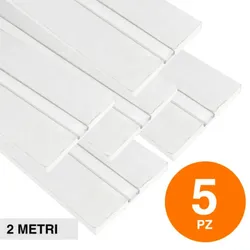 SOLOLED Set mit 5 2-Meter-LED-Profilen, die in die Gipskartonplatte integriert sind – geeignet für LED-Streifen bis 12,4 mm