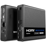 PremiumCord 4K HDMI Extender auf 70 m über Patchkabel Cat6 / Cat6A / Cat7, IR-Sender und -Empfänger, HDMI 2.0, ARC, Videoauflösung Ultra HD 4K @ 60Hz