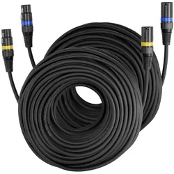 VEVOR XLR-Kabel 30,48 m, 2er-Pack, symmetrische DMX-Mikrofonkabel (Stecker auf Buchse), vergoldete 3-polige XLR-Mikrofon-Lautsprecherkabel, für Bühnenbeleuchtung, Mikrofone, Verstärker, Mischpulte