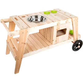 Small Foot Company Small Foot Outdoor-Spielküche Matschküche holz, witterungsbeständige Outdoor-Küche beige