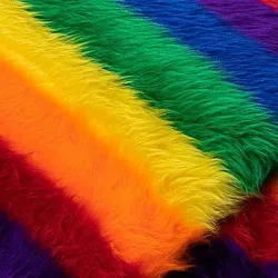 Langhaarplüsch "Regenbogen", bunt