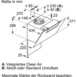 Bosch DWK87EM60 Kopffreihaube 80 cm