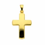 Kettenanhänger ADELIA ́S "Kreuzanhänger 585 Gold ( 14K )", gold, Schmuckanhänger, Damen, Gold, Kettenanhänger, Goldanhänger Kreuz