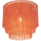 QAZQA Orientalische Deckenlampe goldrosa Schirm mit Fransen - Franxa