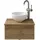 Saphir Waschtisch SAPHIR "Serie 6915 Waschschale mit Unterschrank für Gästebad, Gäste WC", braun (riviera eiche, riviera eiche, riviera eiche quer nb), B:51cm H:39,8cm T:35cm, Waschtische, Waschtisch, 51 cm breit, 1 Tür, Waschtischplatte, kleine Bäder, ohne