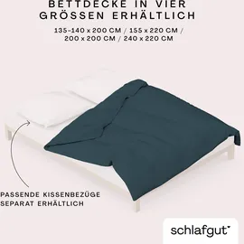 schlafgut Knitted Jersey Unifarben Grau 135 x 200 cm + 80 x 80 cm