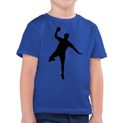 Shirtracer T-Shirt Handball Wurf Kinder Sport Kleidung blau 140 (9/11 Jahre)
