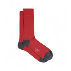 Hackett London für Herren. HMU30022 Merino Socken rot (S-M), Heimtextilien, Wolle