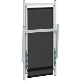 vidaXL Strandstuhl Klappbar Schwarz