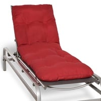 Beautissu Auflage für Gartenliege Flair RL - Deckchair Auflage 190x60x8 cm - Polster für Sonnenliege Liegestuhl Auflage für Gartenmöbel in Rot