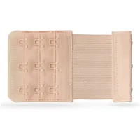 Pro Home BH Verlängerung, flexible Erweiterung für BH's - Elastischer Bra Extender 3 Haken, Ösen - 9,5cm x 5,5cm ( Beige ) - BH-Verlängerer - Beige