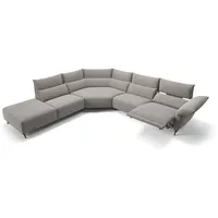 Sofanella 2-Sitzer Stoff CUNEO, Relaxsofa, Designsofa, Designer Couch, Italienisches Sofa, 2er Sofa grau