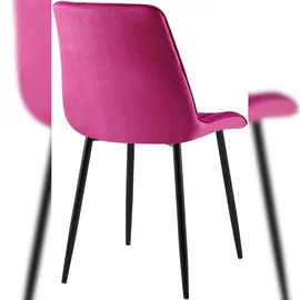 CLP Esszimmerstuhl Gifford I Polsterstuhl mit Samtbezug I Küchenstuhl mit Rückenlehne