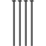 diy elements Element System Möbelfüße 4er-Set BURGUND Tischbeine Tischgestell Ø30 schwarz