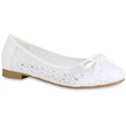 Damen Klassische Ballerinas in Weiss