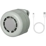 MiOYOOW Tragbarer Nackenventilator, USB-Ladefunktion, 4 Windgeschwindigkeiten, Mini Handventilator mit Trageband/Clip, Mini-Kühlventilator für Strand, Camping, Reisen und den Täglichen Gebrauch