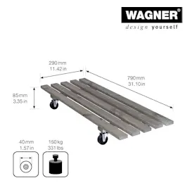 Wagner System Pflanzenroller DOUBLE 79 x 29 x 8,5 cm