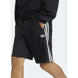 adidas Shorts ADIDAS ORIGINALS "SHORT", Herren, Gr. M, N-Gr, schwarz (schwarz, weiß, normal, gr.), Obermaterial: 100% Polyester, Hosen Shorts, lässige Bermudas-Form, mit Kordelverschluss, normale weite Passform