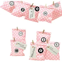 Frau Wundervoll DIY Adventskalender zum Befüllen Bescherung, Papiertueten flach