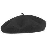 Barascon Baskenmütze (1-St) Wollbaske mit Futter, Made in the EU schwarz 59 cm