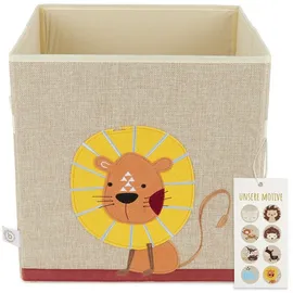 Bieco Aufbewahrungsbox Löwen 33 x 33 x 33 cm 1-tlg. beige