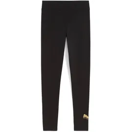 Puma ESS Metallic Leggings G schmal Schwarz 152