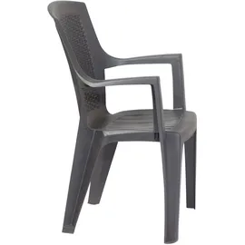 PROGARDEN Eden Stapelsessel 62 x 60 x 89 cm schwarz 2er Set