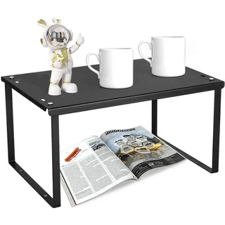 Zaxiva Küchenregal aus Metall, Stapelbares Gewürzregal für Küche und Bad, vielseitiger Organizer für Gewürze, Make-up und Küchenutensilien, ideal als Küchenschrank Organizer und Gewürzständer