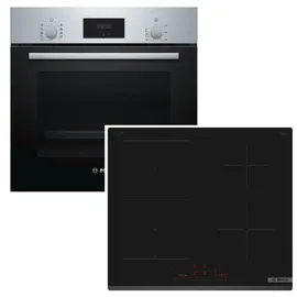 Bosch HERDSET BOSCH Backofen Schnellaufheizung + Induktionskochfeld PowerBooster autark 60 cm
